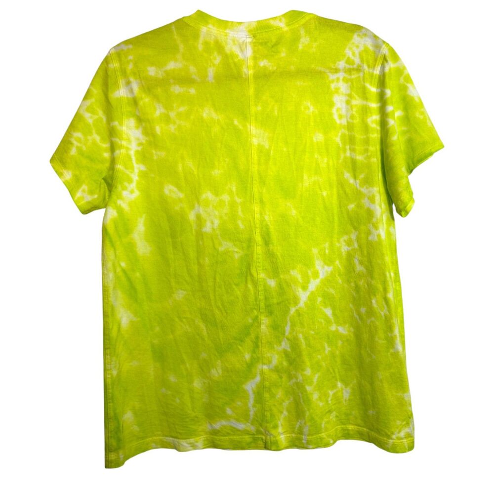 Lululemon All Yours Tee Tie Dye Neon Lime Green White Shirt Top Size 4